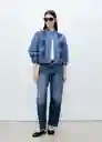 Chaqueta Puzzle Azul Talla S Mujer Mango