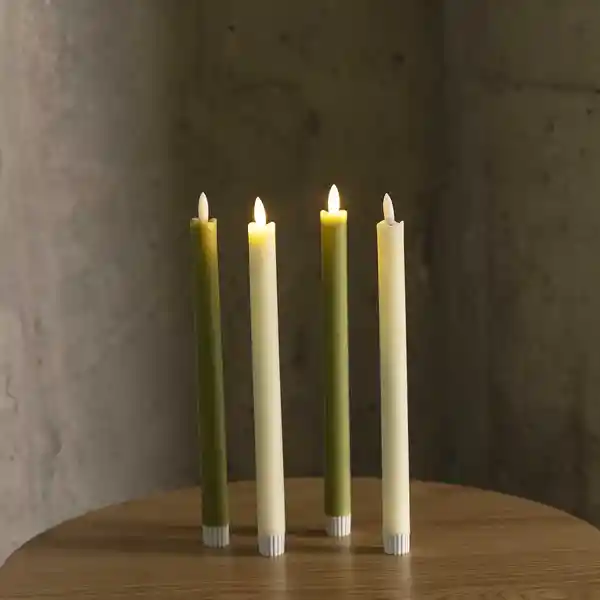 Set Vela Led Largas Marfil 26 cm Ambiente Gourmet