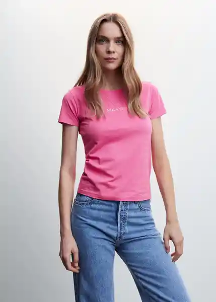 Camiseta Mangolog-H Rosa Talla S Mujer Mango