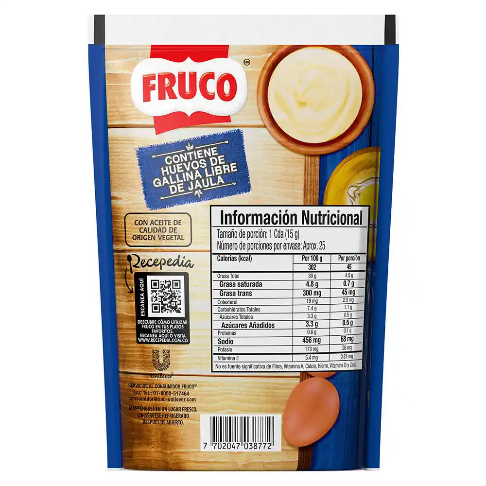 Salsa de Mayonesa Fruco doypack 380G