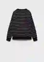 Sudadera Stripes7 Negro Talla 12 Niños Mango