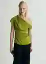 Blusa Grass Verde Talla M Mujer Mango