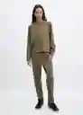 Sudadera Pique Mujer Khaki Talla XS Mango