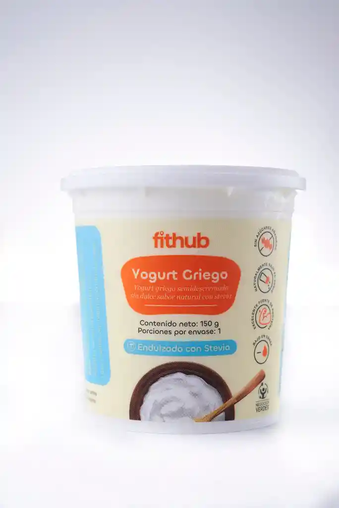 Fithub Yogurt Griego con Stevia Bajo en Grasa