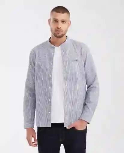 Camisa Striped Larga Azul Medianoche Ultraoscuro M Chevignon