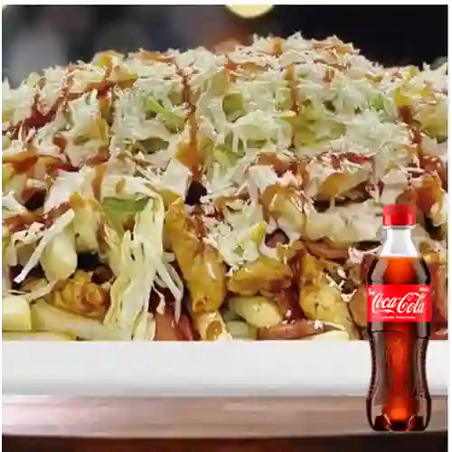 Combo Salchipapa Suiza + Coca Cola Original 400 ml