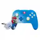 Nintendo Switch Control Alámbrico Supermario Azul/Blanco