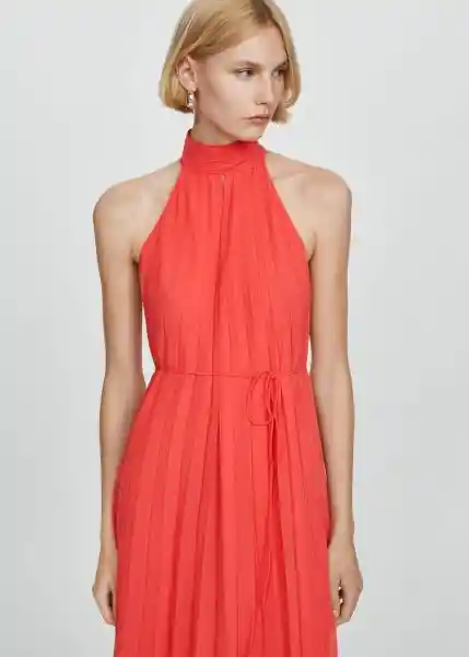 Vestido Adela Coral Talla 24 Mujer Mango