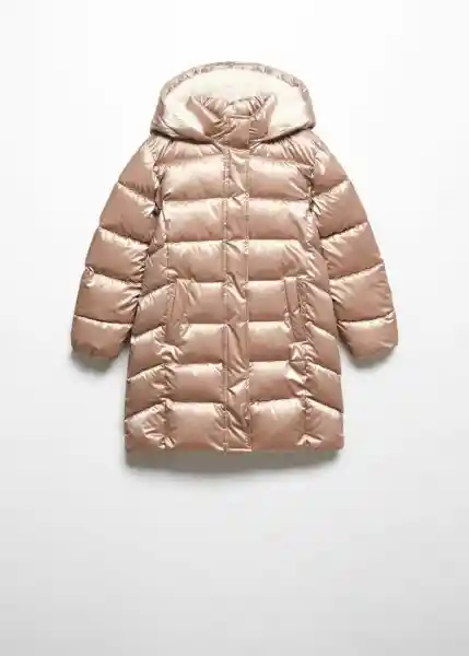 Abrigo Anorak Rachel Oro Talla 10 Niña Mango
