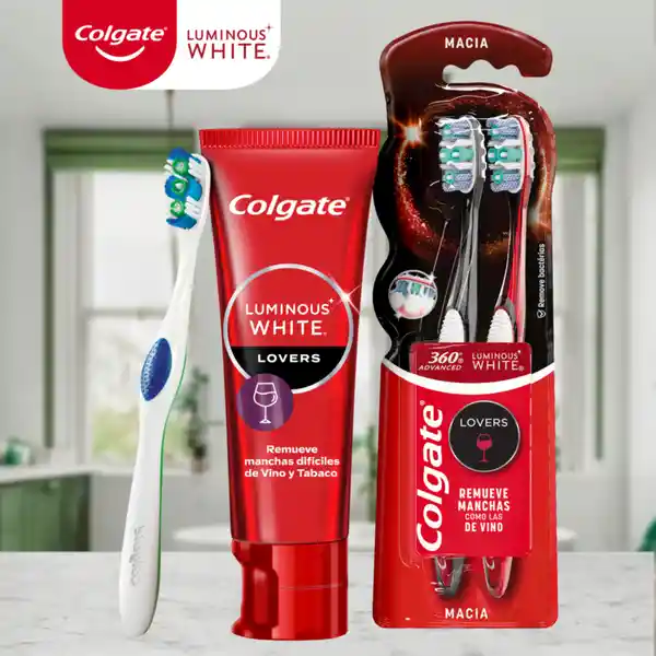 Colgate Crema Dental Luminous White Lovers Vino 55 mL