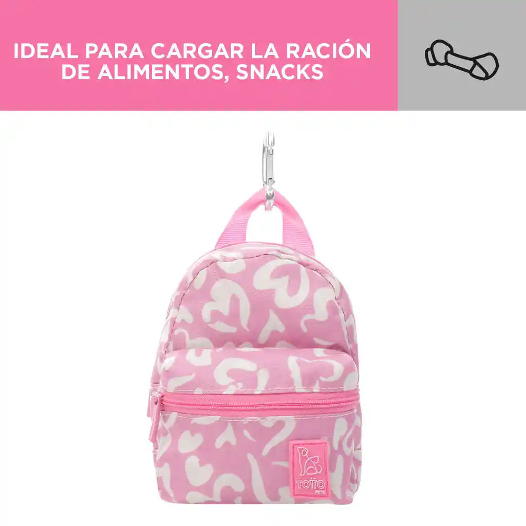 Totto Pets Mini Morral Para Snacks Gary Rosa