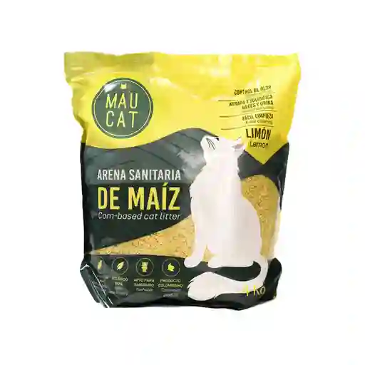 Mau Cat Arena de Gato de Maíz Aroma a Limón