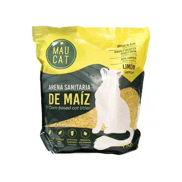 Mau Cat Arena de Gato de Maíz Aroma a Limón
