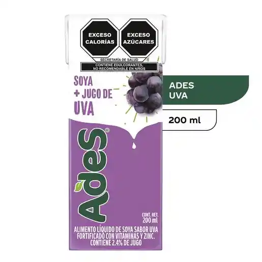 Ades Bebida de Soya con Jugo de Uva