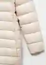 Abrigo Anorak Plumón Beige Talla XS Mujer Mango