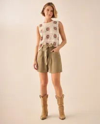 Bermuda Short Verde Pantano Medio Talla 12 659G002 Esprit