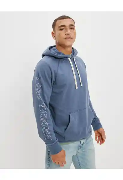 Buzo Hombre Azul Talla MEDIUM American Eagle