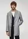 Abrigo Hake Gris Claro Vigoré Talla M Hombre Mango