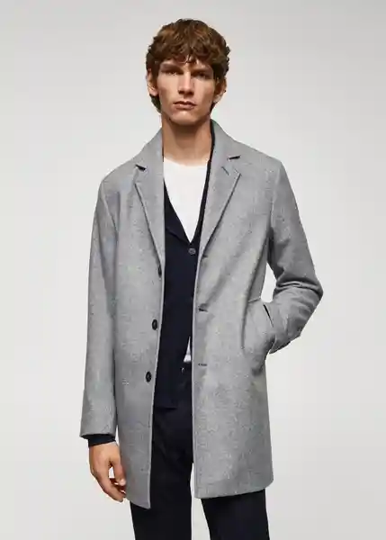 Abrigo Hake Gris Claro Vigoré Talla M Hombre Mango