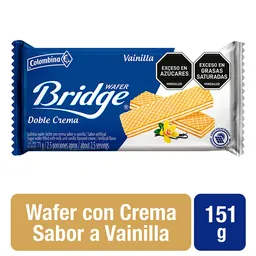 Bridge Galletas Wafer Doble Crema Sabor a Vainilla