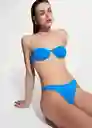 Top Bikini Maca Azul Talla M Mujer Mango