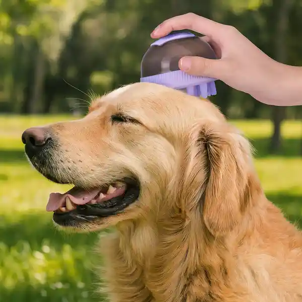 Cepillo Para Mascota y Masaje Con Cabezal Morado Miniso