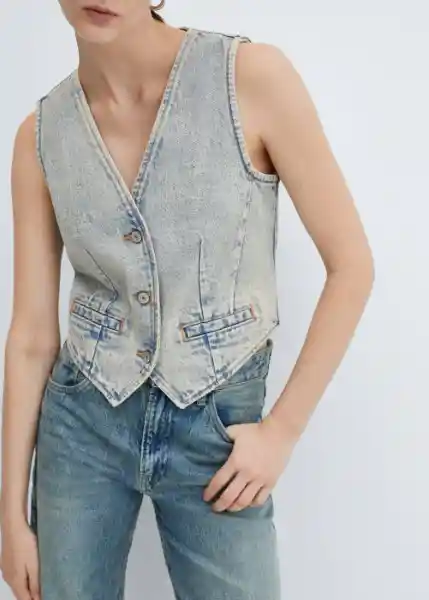Chaleco Taylor Dirty Talla XS Mujer Mango