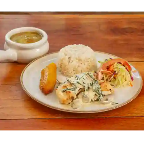 Pollo Espicaca y Champiñón