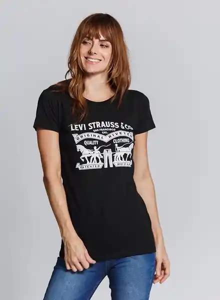 Levi's Camiseta Para Mujer Color Negro Talla L