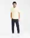 Camiseta Polo Summer Jacquard Amarillo Pastel Claro XS Chevignon