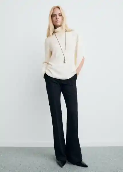 Blusa Luna Offwhite Talla L Mujer Mango