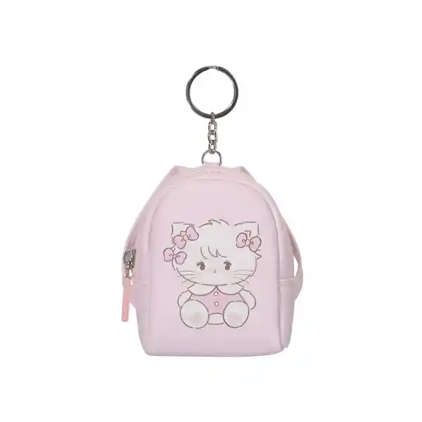 Monedero Con Llavero Serie Mikko Mochila Mini Rosa Miniso