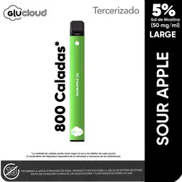 Glucloud Vape Sour Apple Large / 800 Puff