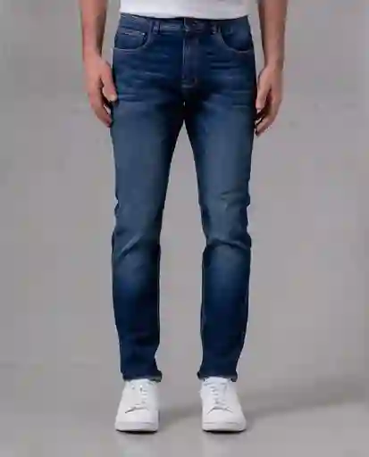 Jean Slim Hombre Azul Empolvado Medio Talla 38 87250 Rifle