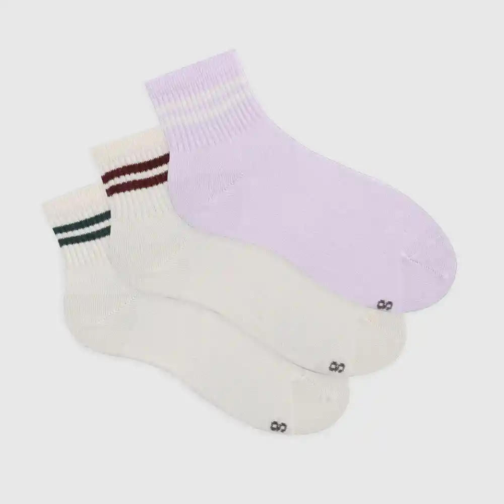 Medias Cortas Elaboradas Con Algodón Femenino Foxiza X 3 Gef Talla 9-11