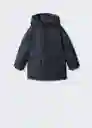 Abrigo Anorak School Navy Talla 08 Niños Mango