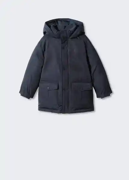 Abrigo Anorak School Navy Talla 08 Niños Mango