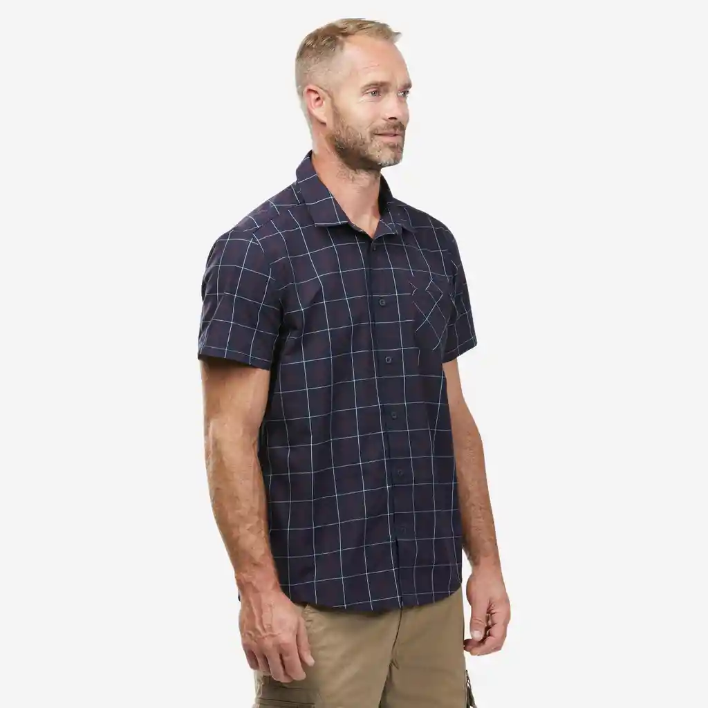 Camisa Manga Corta de Trekking Para Hombre Forclaztravel 100