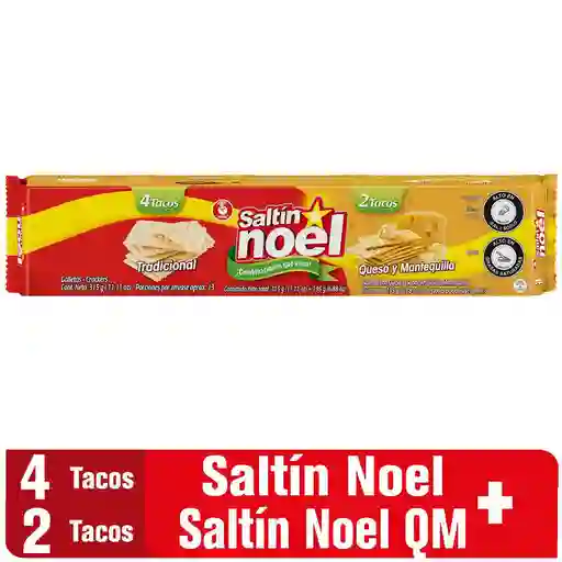 Saltin Noel Galleta Mix Rojo y Queso Mantequilla