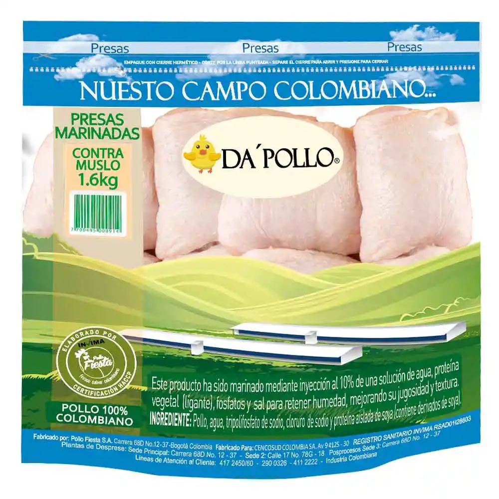 Dapollo Contramuslo Marinado Iqf