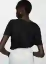Camiseta Vispi Negro Talla S Mujer Mango