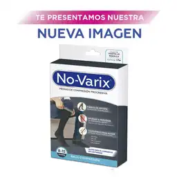 No-Varix Calcetines Hombre 8-15 MMHG Negro Talla XL