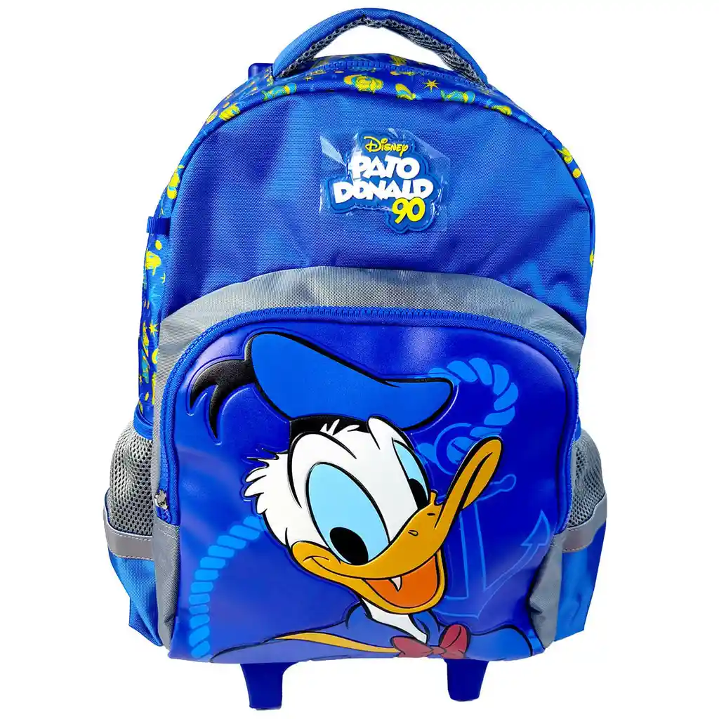 Morral Premium Con Ruedas Grande Pato Donald 90 Smile