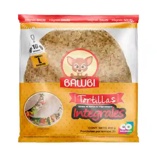Tortillas Harina de Trigo Integral Balubi L 10 Und