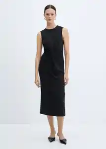 Vestido Fertina Negro Talla M Mujer Mango