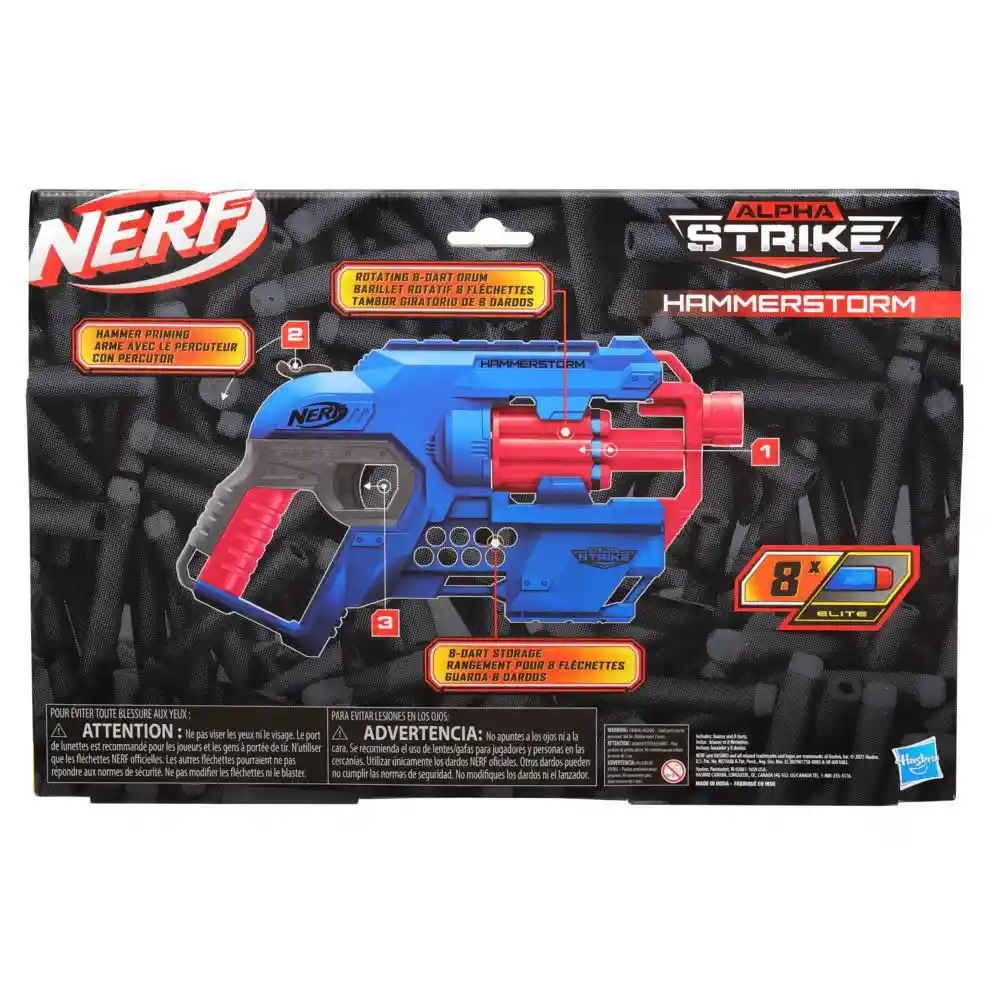 Nerf Set Lanza Dardos Alphastrike Hammerstorm E6748