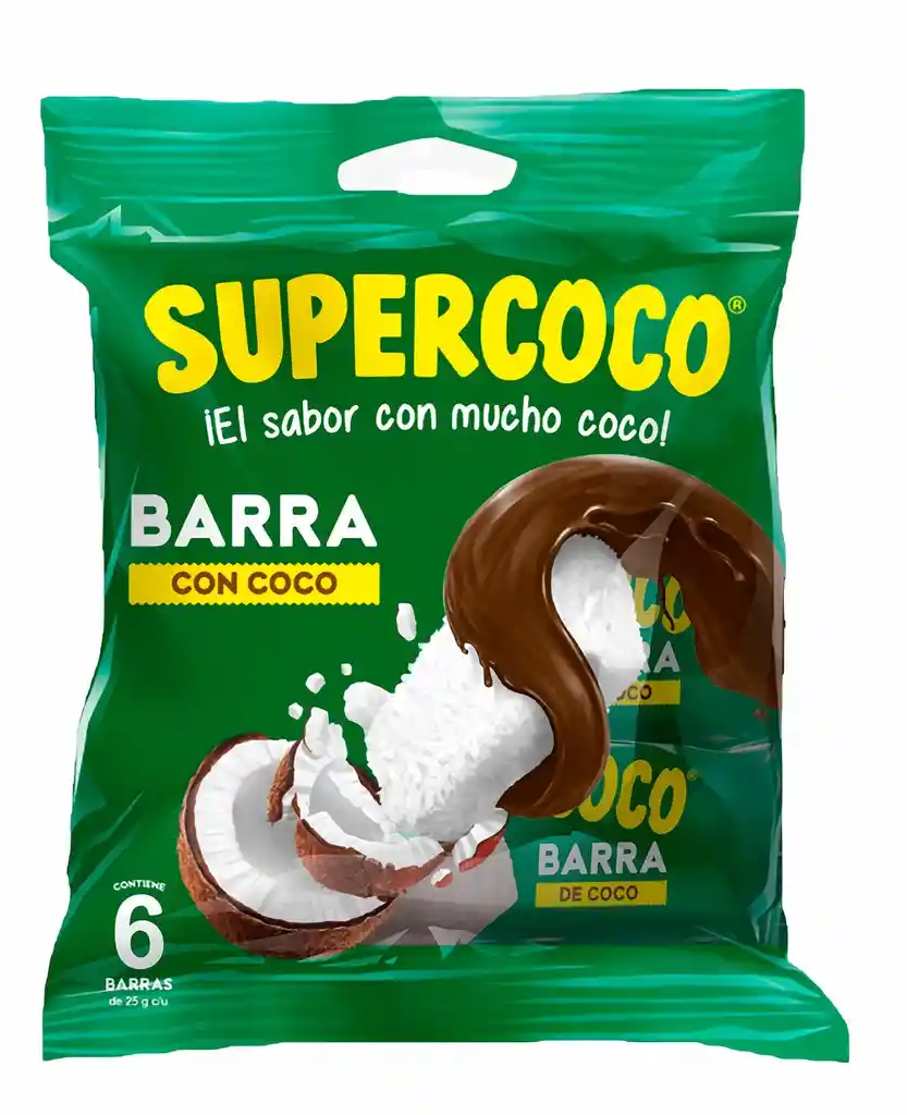 Supercoco Barras de Coco Cubierta de Chocolate
