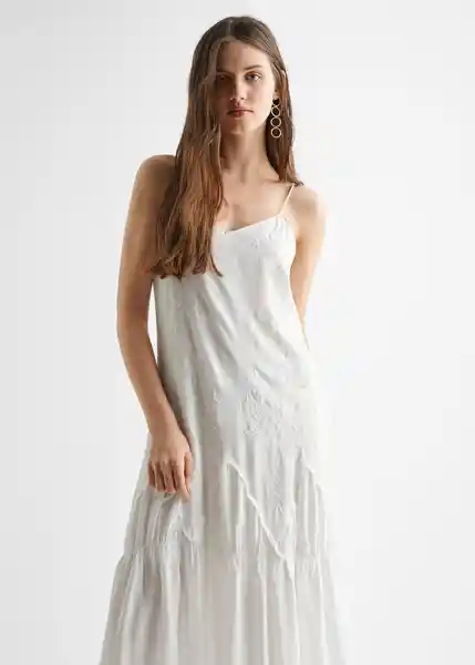 Vestido Angelina Blanco Talla 18 Mango Teen Girl Mango