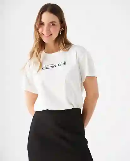 Camiseta Nevisca Claro Crudo Talla L 409F007 Esprit