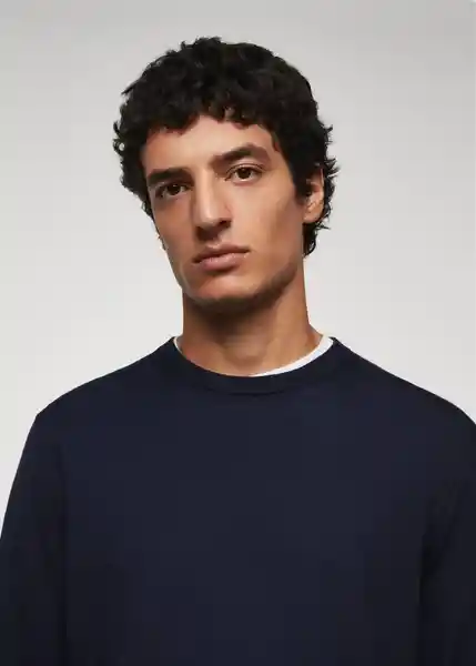 Saco Jersey Willy Navy Talla XL Hombre Mango